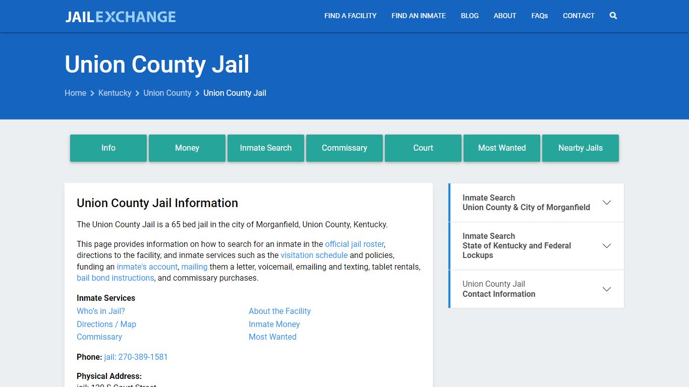 Union County Jail, KY - Jail Exchange